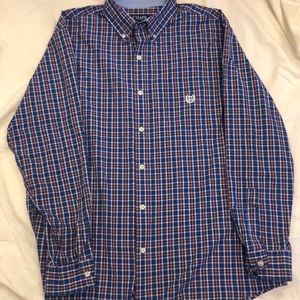 Chaps Mens Long sleeve Button down shirt.  Size Large